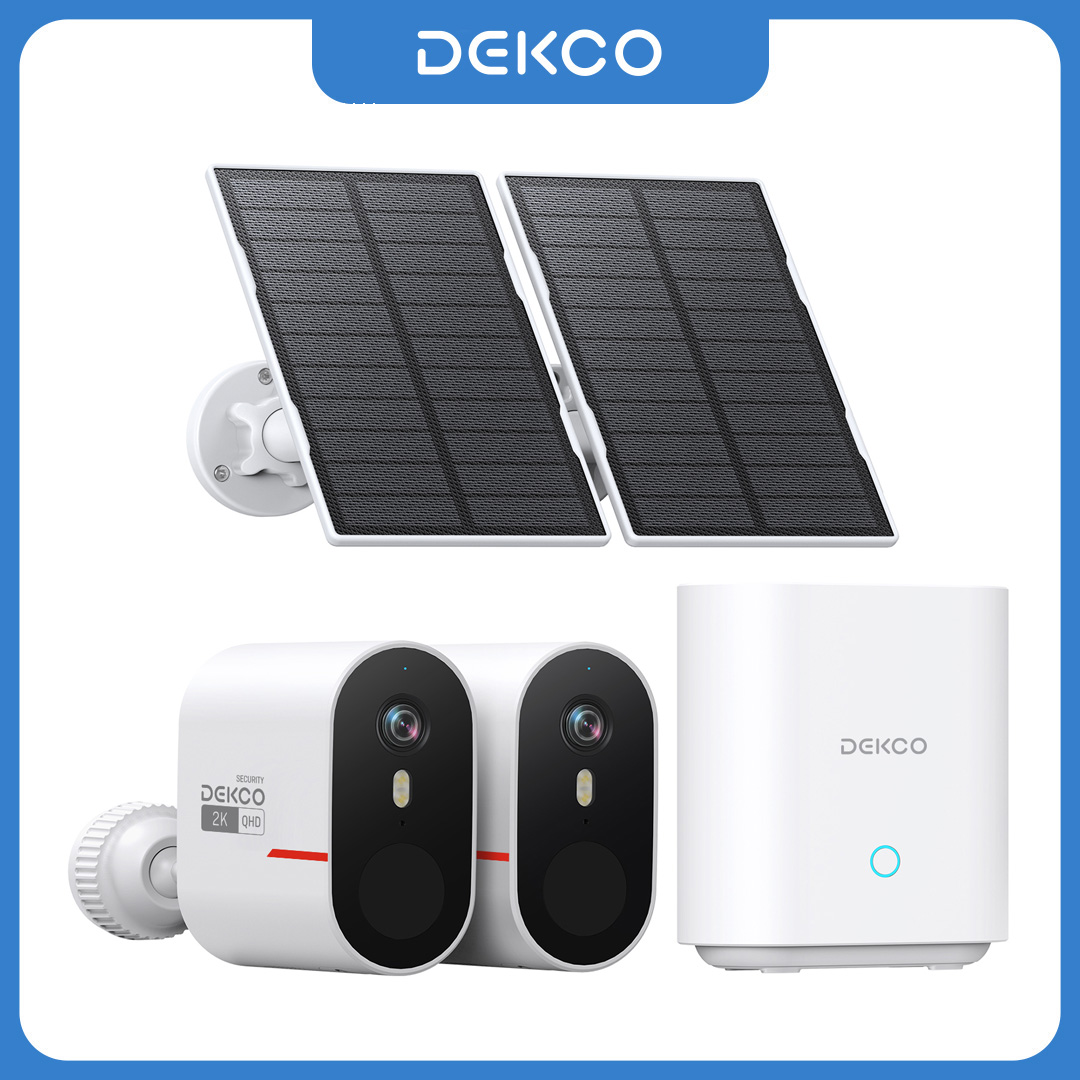 Home Security Kit - Dekco 3MP WiFi Solar Camera Systeem