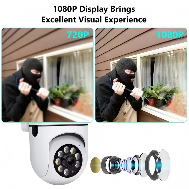 Home Security Monitoring - A7 Draadloze bewakingscamera 360 graden intercom