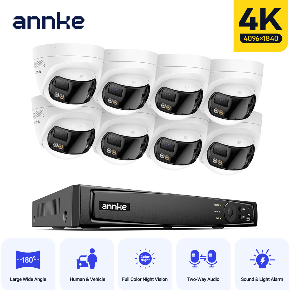 Ip Camera Outdoor 4K - ANNKE 4K videobeveiligingscamerasysteem voor buiten 180