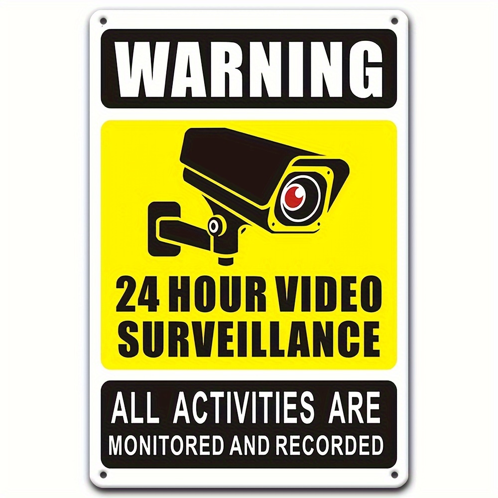 Home Security Ultimate - 24/7 videobewakingswaarschuwingsbord - duurzaam ijzeren metaal