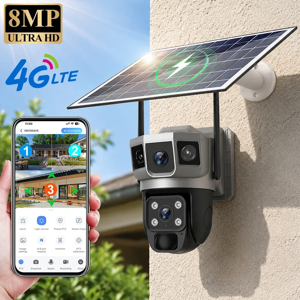 Home Security Ultimate - V380 4K 3 Schermen 4G Camera