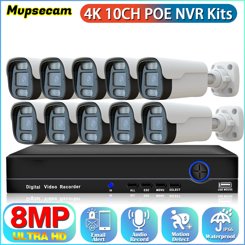 Ip Camera Outdoor 4K - 4K 8CH POE NVR Kit Metalen