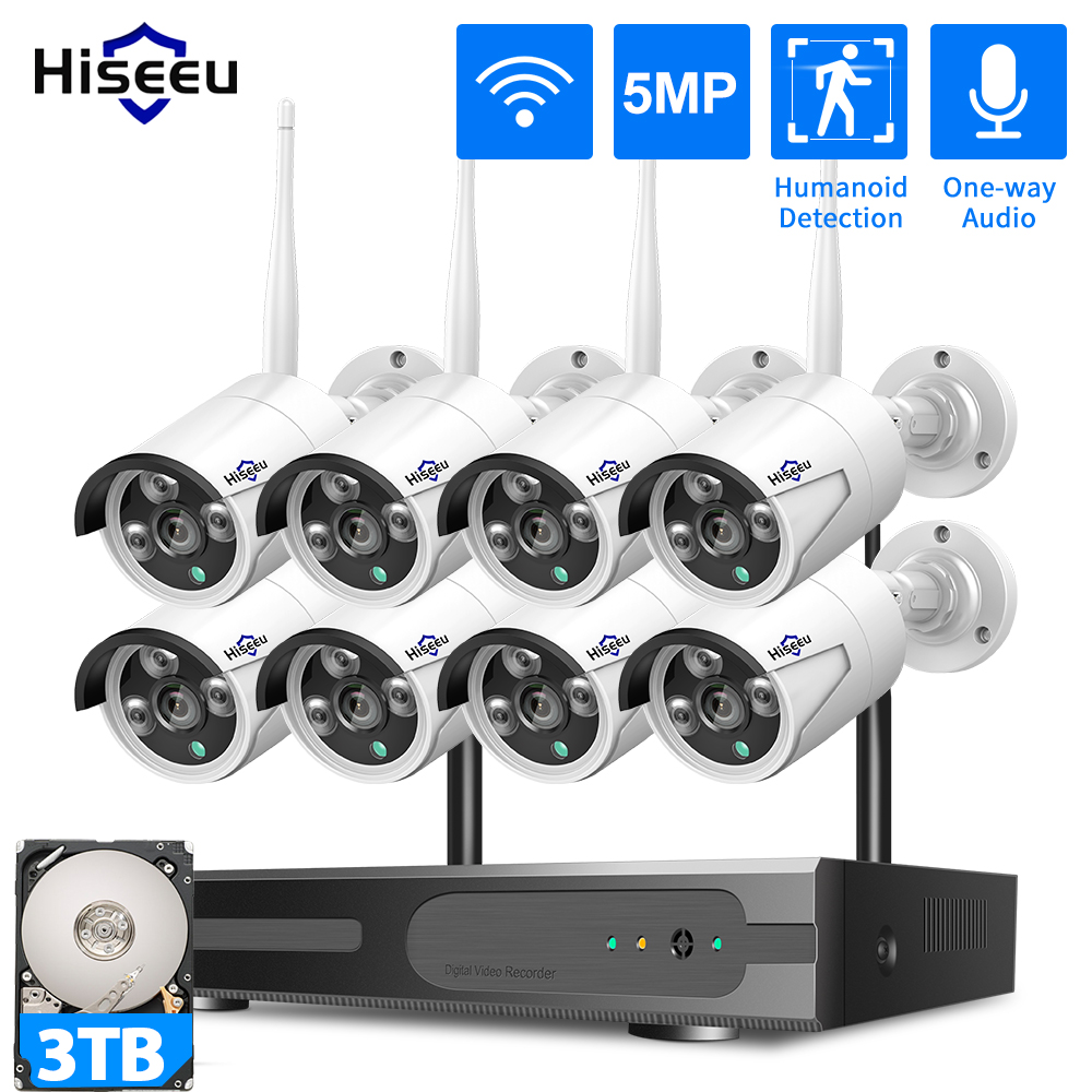 Home Security Monitoring - Hiseeu 3/5/8MP WiFi CCTV Camera Beveiligingssysteem