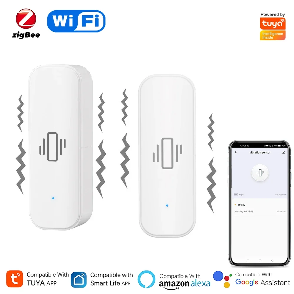 Home Security Monitoring - Tuya Wifi/Zigbee Slimme Trillingssensor Smart Home