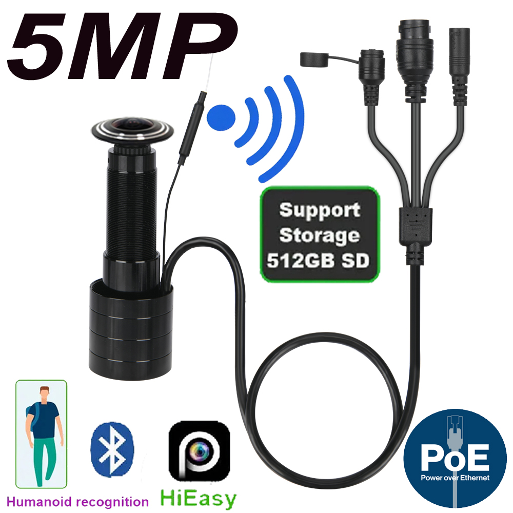 5MP Deur Oog IP POE Camera Min - Home Security Indoor Cameras recensie en prijs
