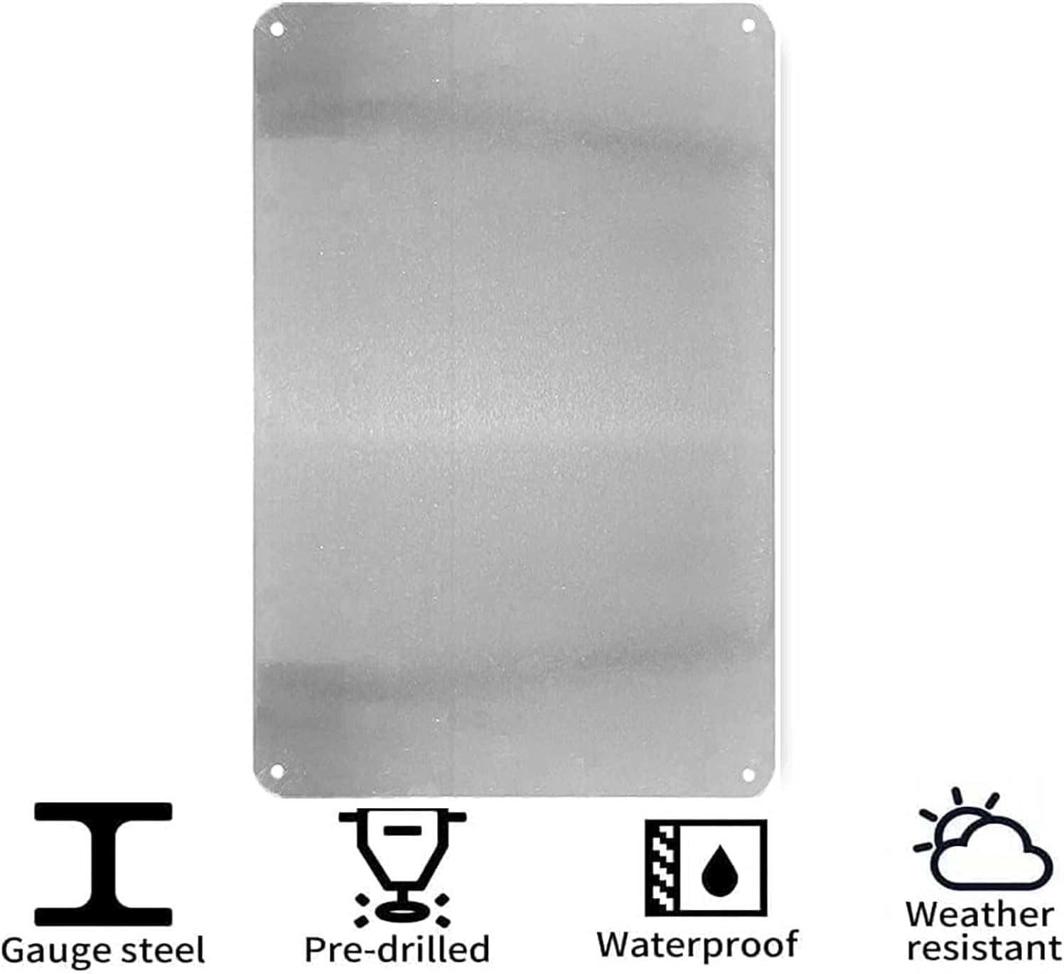 Tinnen bord, beschermd door Gn - Home Security Bars recensie en prijs