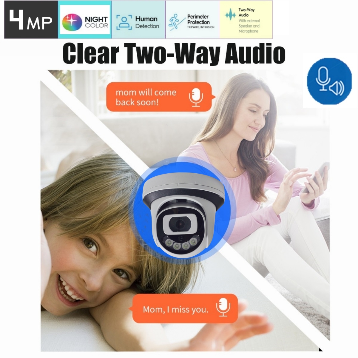 4MP WiFi-beveiligingscamera In - Home Security Kit recensie en prijs