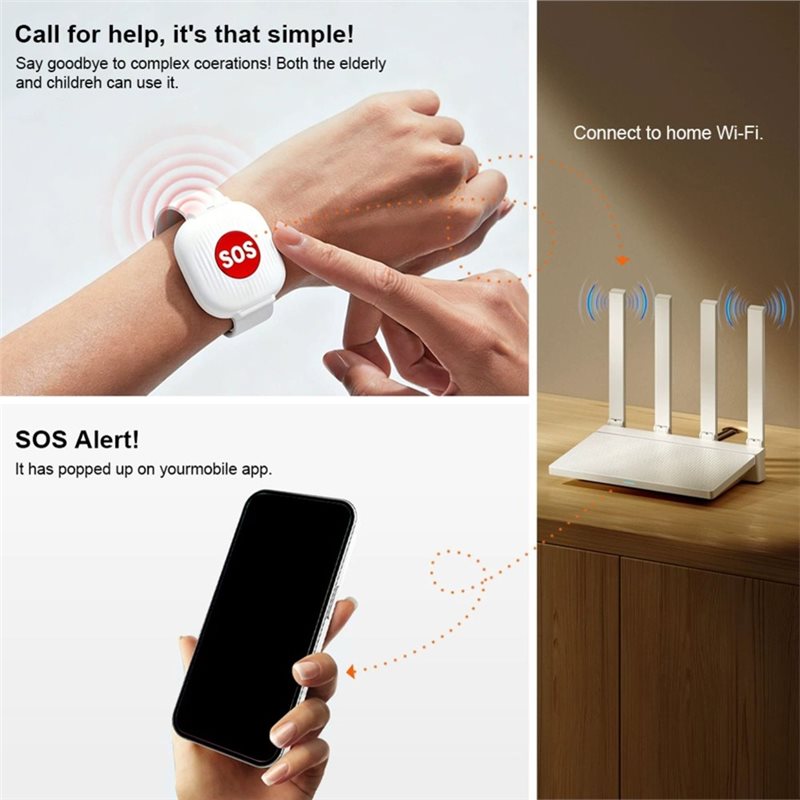 ABJF-Tuya Wifi SOS Paniekknop  - Home Security Devices recensie en prijs
