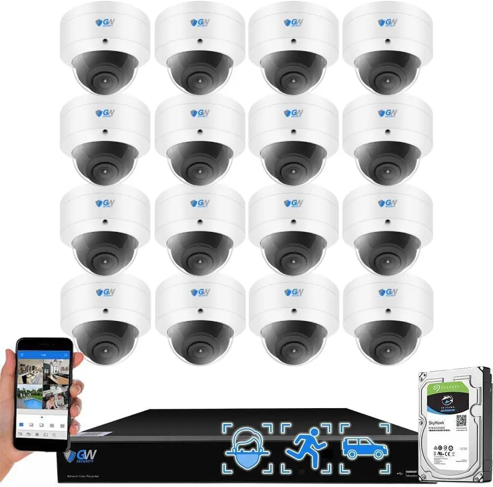 GW Security 16-kanaals 12MP NV - Ip Camera Outdoor 4K recensie en prijs